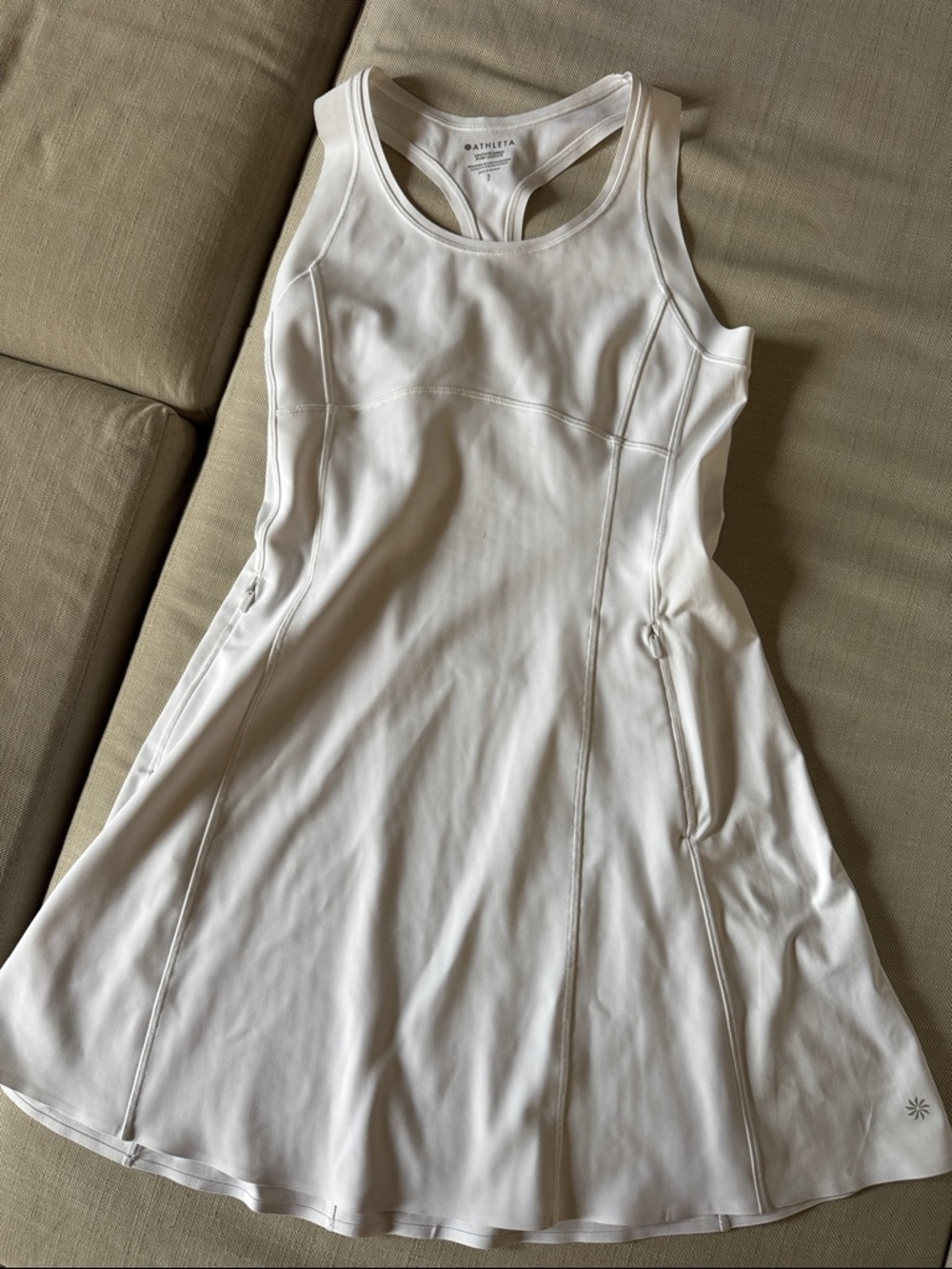 Athleta White Racerback Athletic Dress